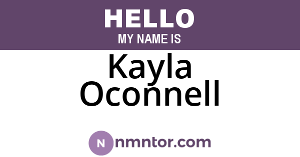 Kayla Oconnell