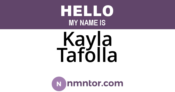 Kayla Tafolla