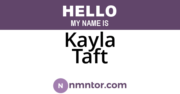 Kayla Taft