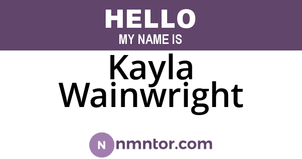 Kayla Wainwright