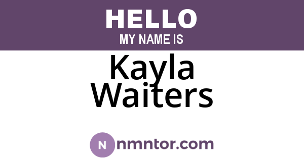 Kayla Waiters