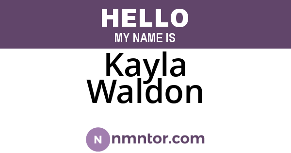 Kayla Waldon