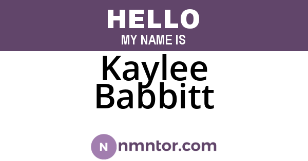 Kaylee Babbitt