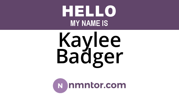 Kaylee Badger