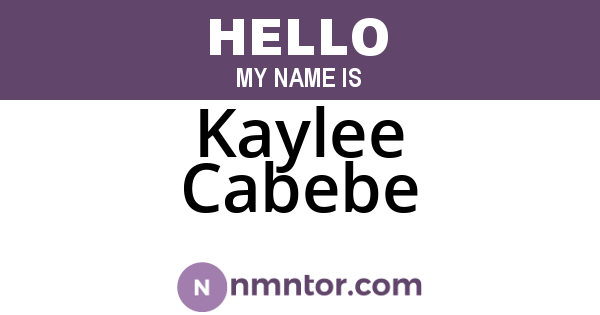 Kaylee Cabebe