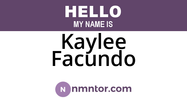 Kaylee Facundo