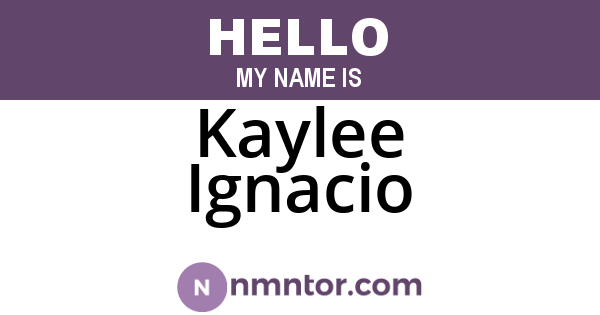 Kaylee Ignacio