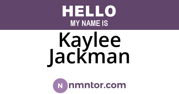 Kaylee Jackman