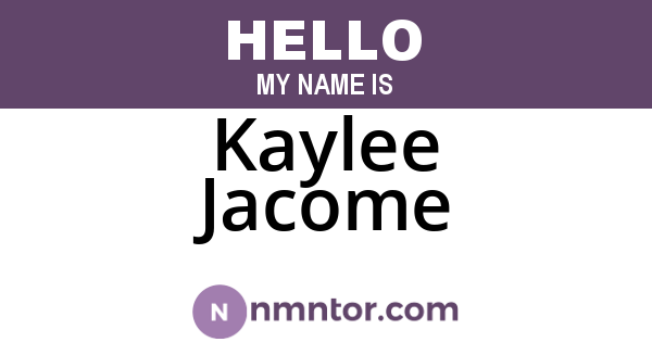 Kaylee Jacome