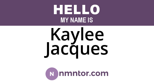 Kaylee Jacques