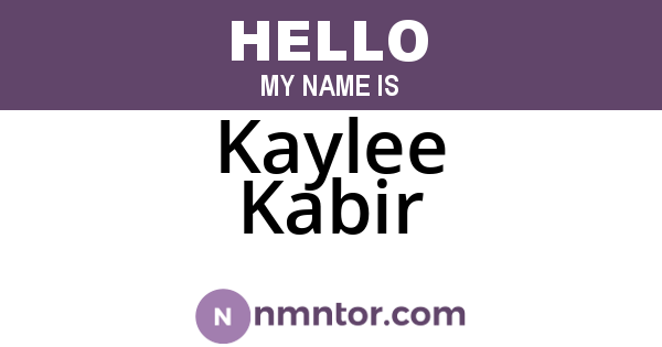 Kaylee Kabir