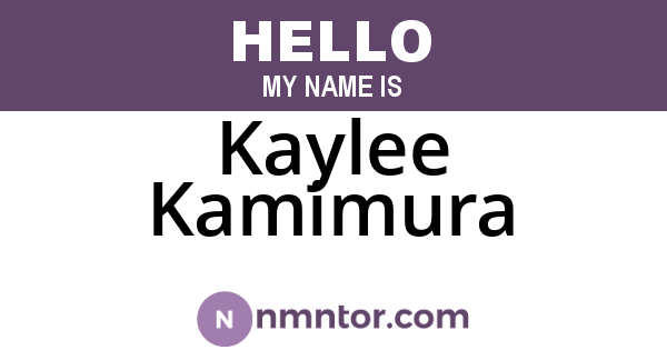Kaylee Kamimura