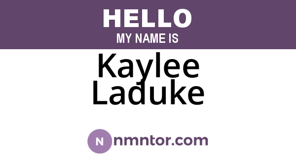 Kaylee Laduke