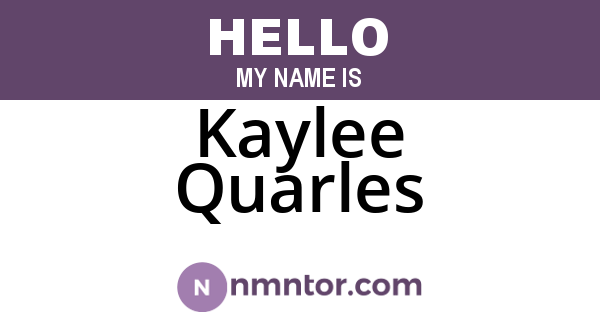 Kaylee Quarles