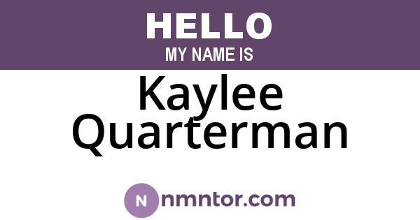 Kaylee Quarterman