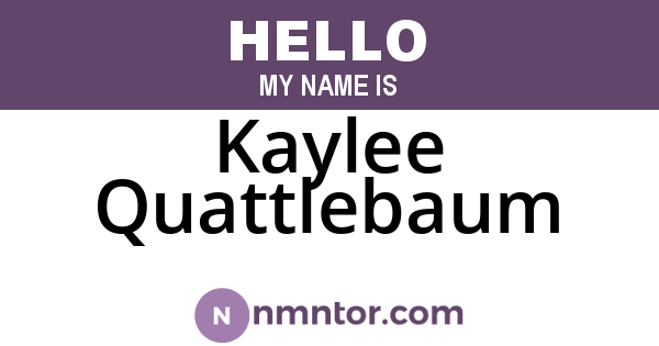 Kaylee Quattlebaum