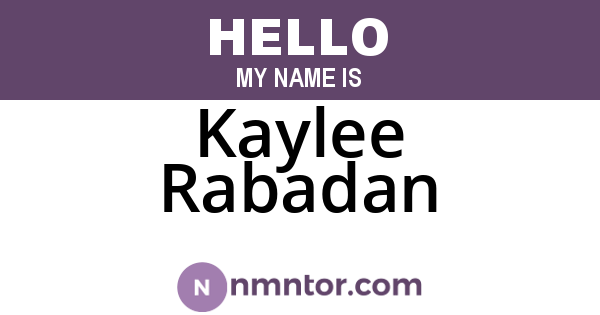 Kaylee Rabadan