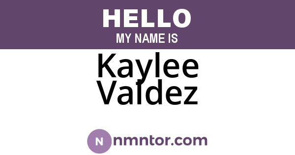 Kaylee Valdez