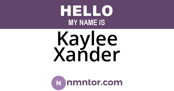 Kaylee Xander