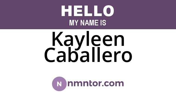 Kayleen Caballero