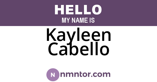 Kayleen Cabello