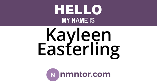 Kayleen Easterling
