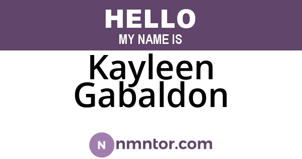 Kayleen Gabaldon