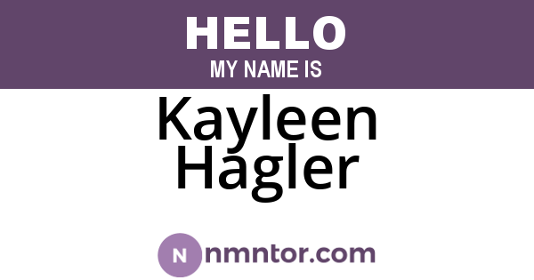 Kayleen Hagler