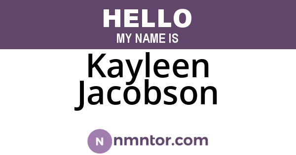 Kayleen Jacobson