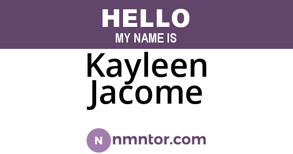 Kayleen Jacome