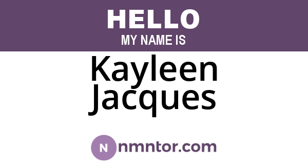 Kayleen Jacques
