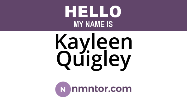 Kayleen Quigley
