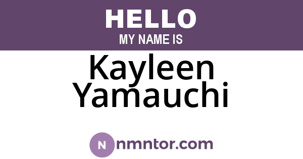 Kayleen Yamauchi