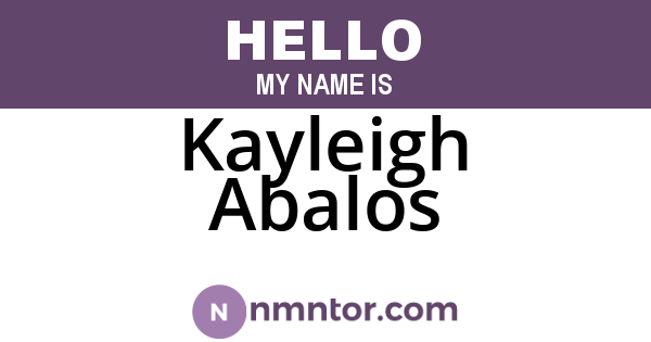 Kayleigh Abalos