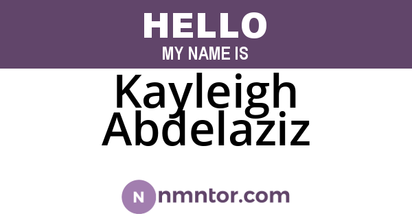Kayleigh Abdelaziz
