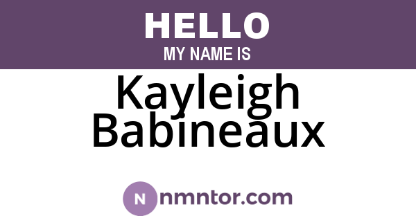 Kayleigh Babineaux
