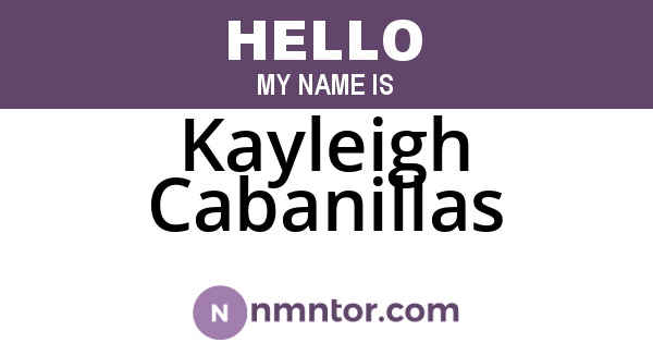 Kayleigh Cabanillas