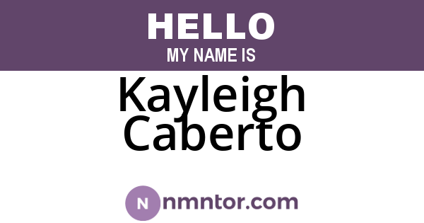 Kayleigh Caberto