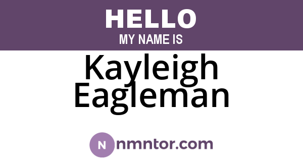 Kayleigh Eagleman
