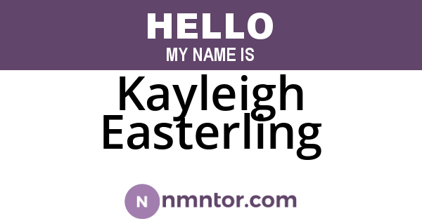 Kayleigh Easterling
