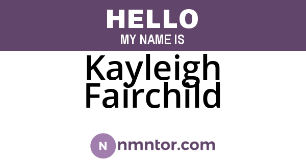 Kayleigh Fairchild