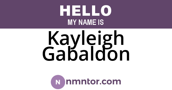 Kayleigh Gabaldon