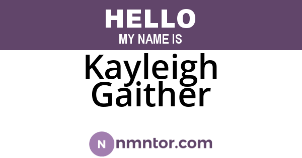 Kayleigh Gaither