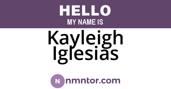 Kayleigh Iglesias