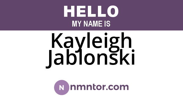 Kayleigh Jablonski