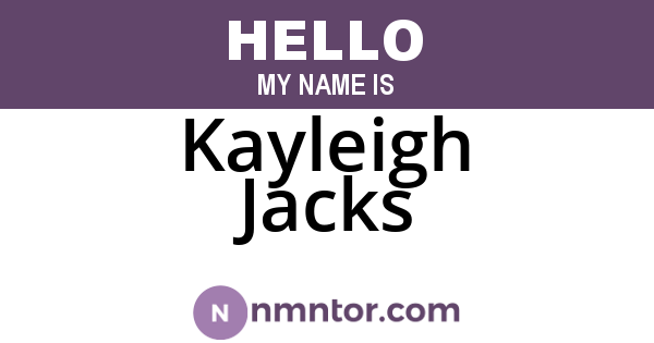 Kayleigh Jacks
