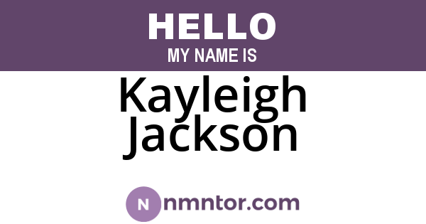 Kayleigh Jackson