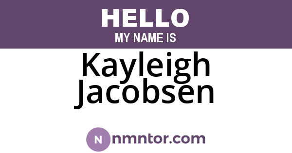 Kayleigh Jacobsen