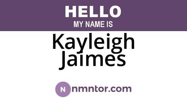 Kayleigh Jaimes