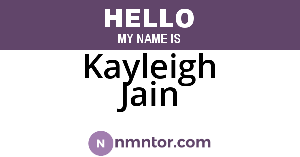 Kayleigh Jain
